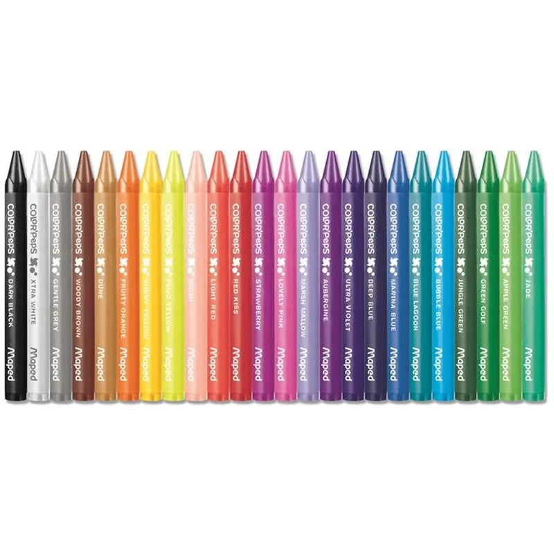Zsírkréta, MAPED "Color`Peps Wax", 24 különböző szín