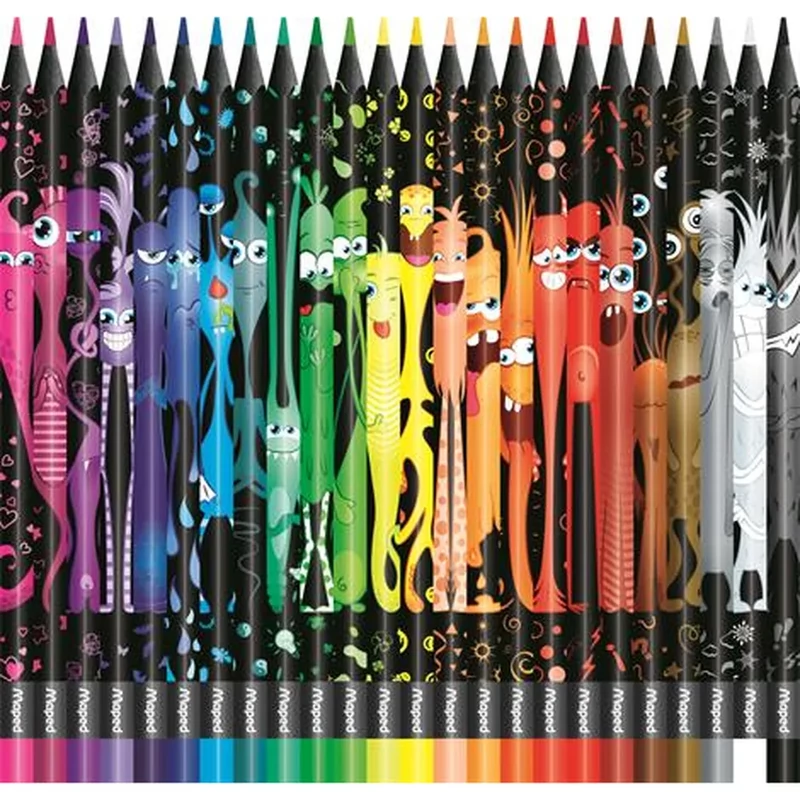 Színes ceruza készlet háromszögletű Maped Color Peps Monster 24 db