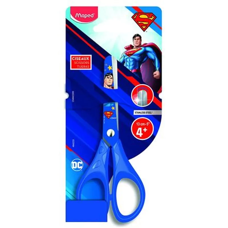 Olló, iskolai, 13 cm, Maped "Superman"