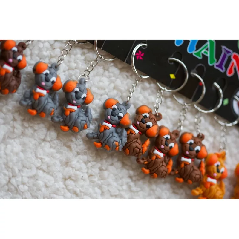 Kulcstartó figura gumiból kutya 039860