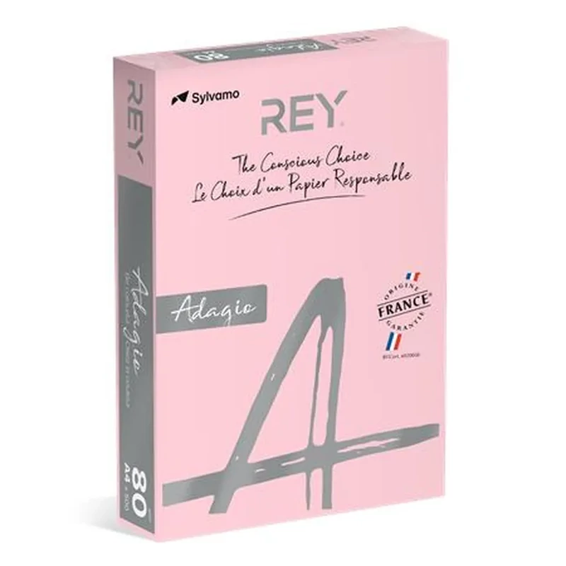 Másolópapír színes A4 80 g REY Adagio pasztell rózsaszín