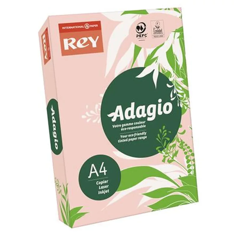 Másolópapír színes A4 80 g REY Adagio pasztell rózsaszín