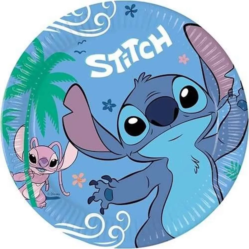 Papírtányér Disney Stitch 23 cm 8 db/csomag