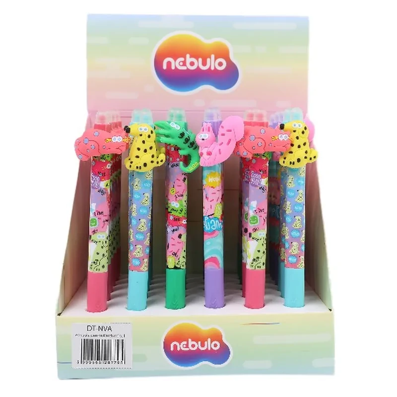 Zselés toll kupakos radírozható Neon Vicces Állatok Nebulo