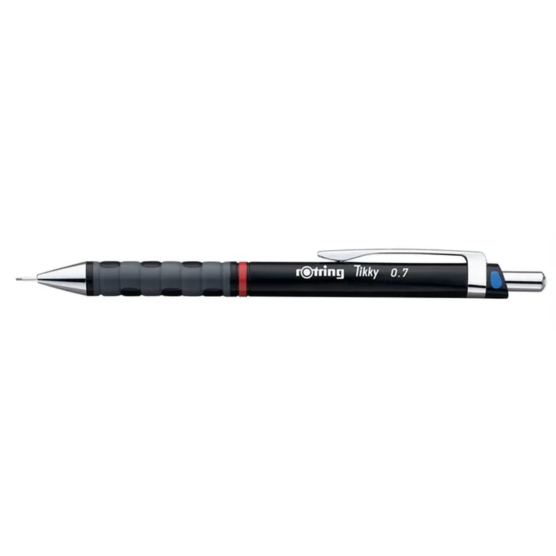 Nyomósirón töltőceruza 0,7mm, fekete test, Rotring Tikky