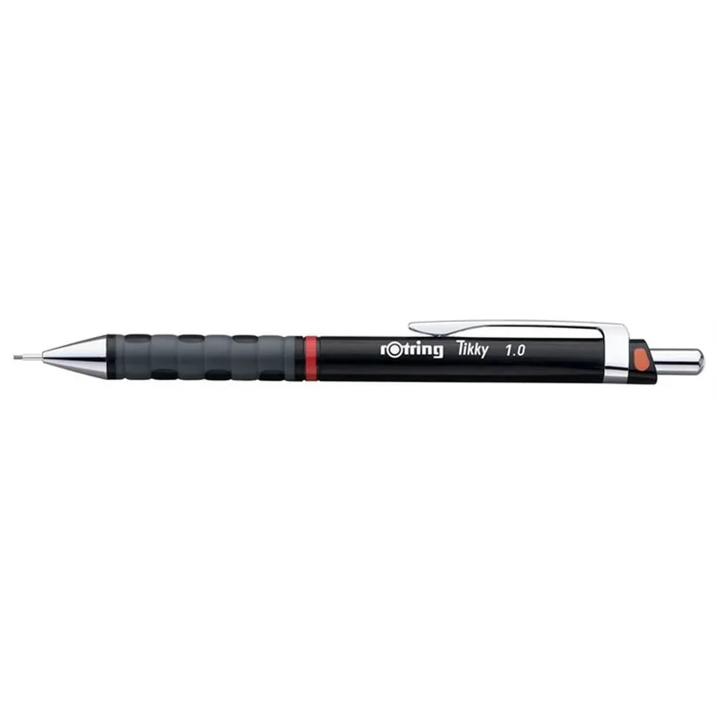 Nyomósirón 1,0mm, fekete test, Rotring Tikky