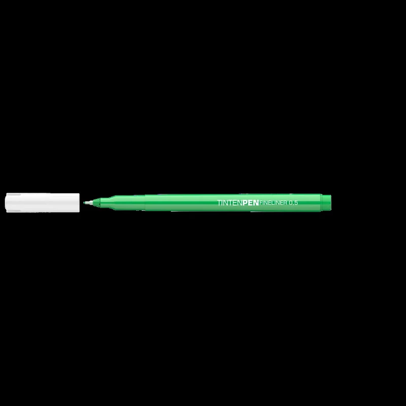 Rostirón, tűfilc vízbázisú, 0,5mm, kerek test, Tinten Pen Ico zöld