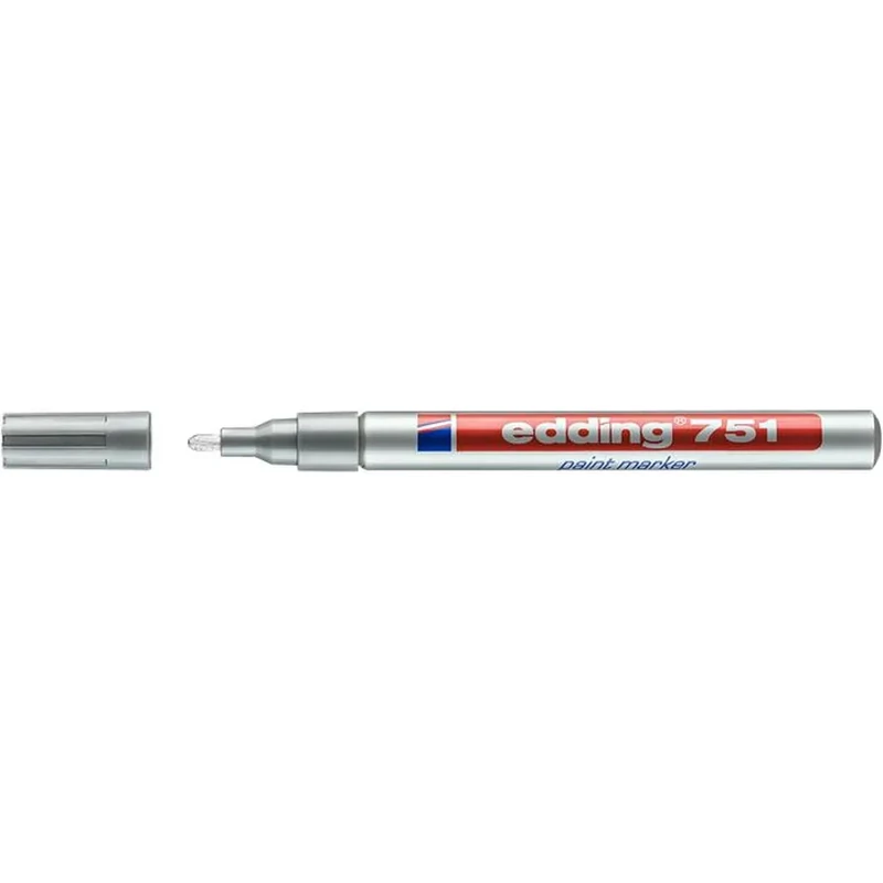 Lakkmarker 1-2mm, kerek Edding 751 ezüst