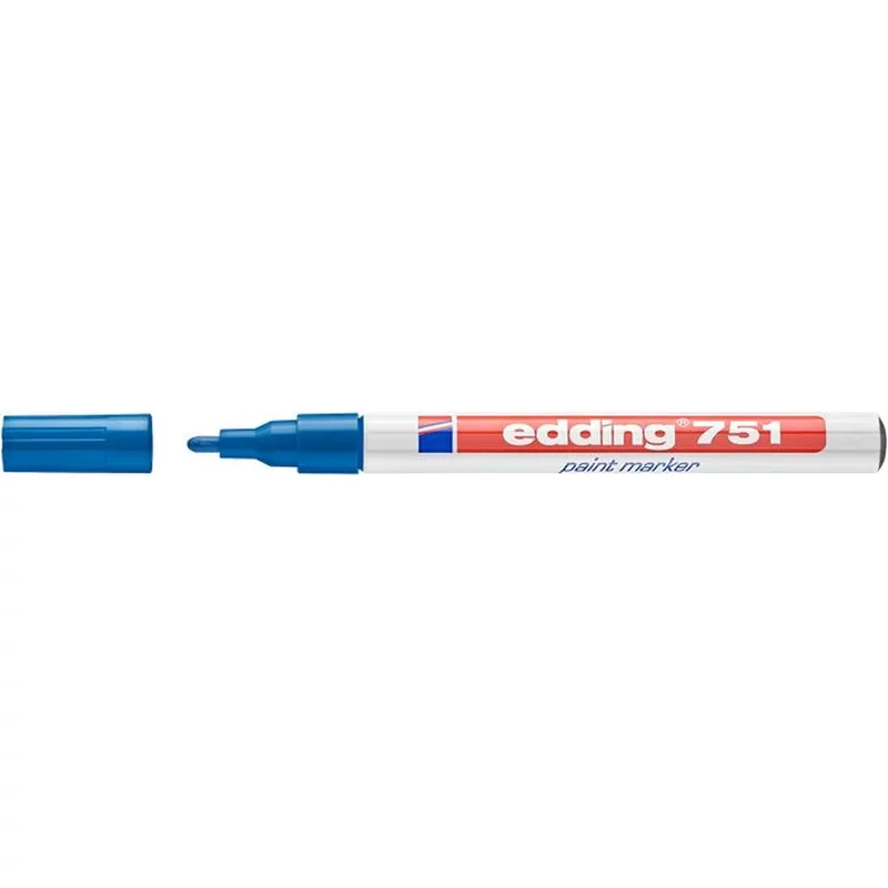 Lakkmarker 1-2mm, kerek Edding 751 kék