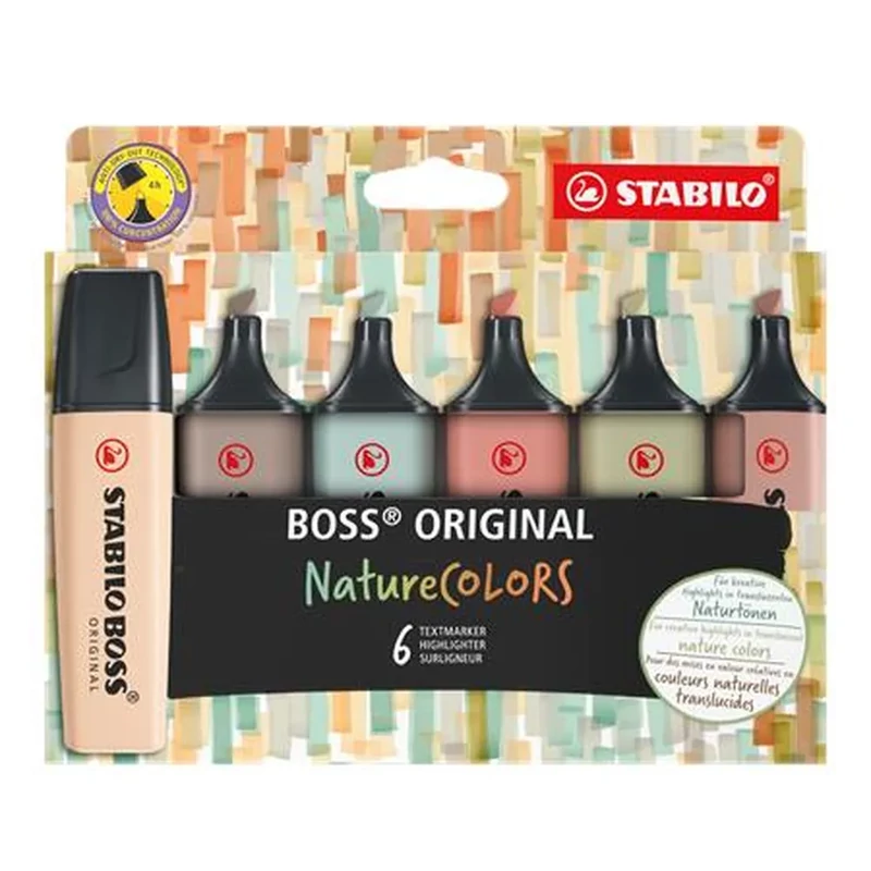 Szövegkiemelő Stabilo Boss NatureColors 6 db-os készlet