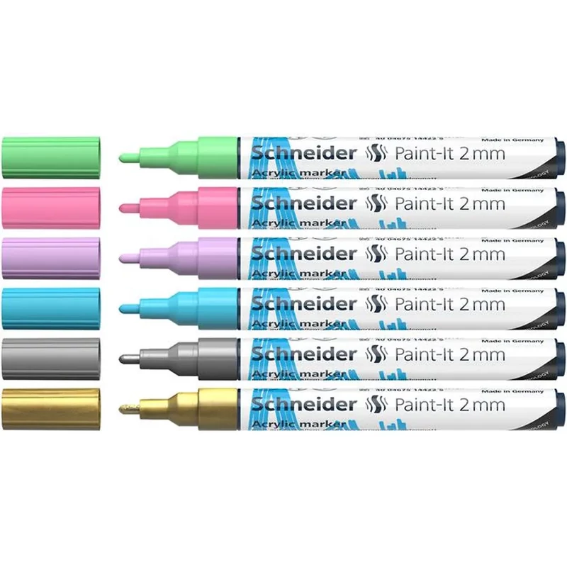 Dekormarker készlet 6 szín akril 2 mm Schneider Paint-It 310