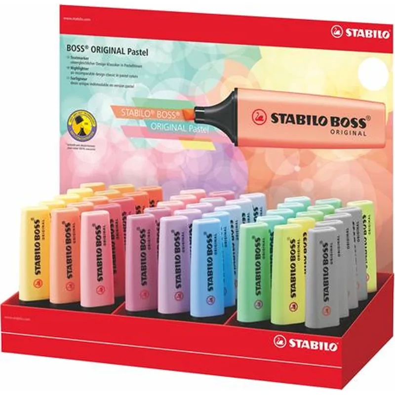 Szövegkiemelő pasztell színek 2-5mm Stabilo Boss