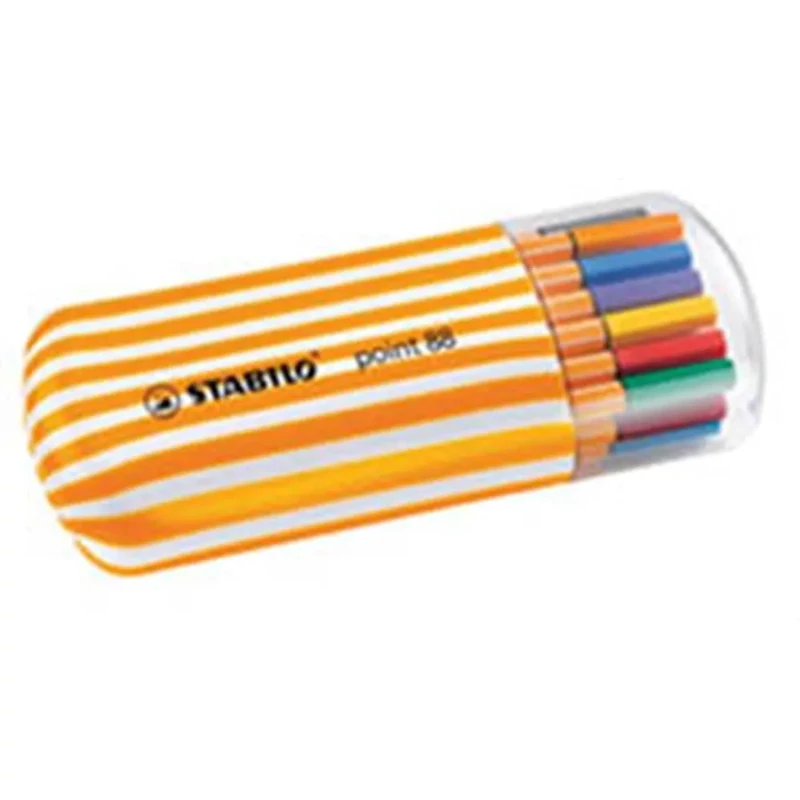 Tűfilc készlet 0,4 mm STABILO "Point 88 Zebrui" 20 különböző szín