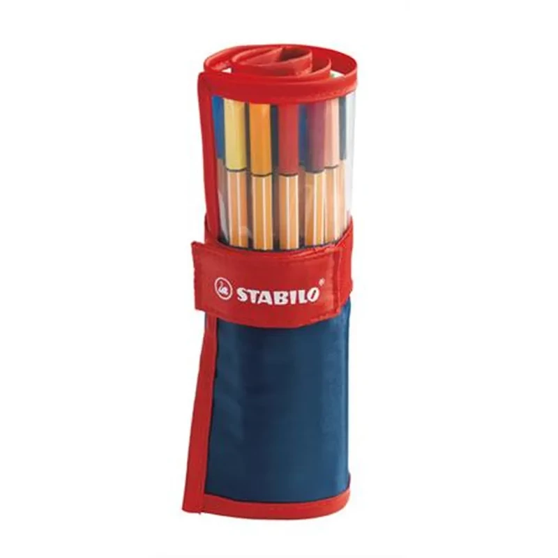 Rostirón, tűfilc készlet 0,4mm, felcsavarható szett STABILO Point 88, 25 klf. szín