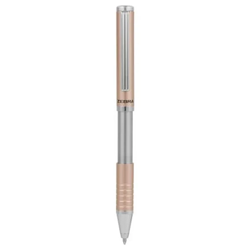 Golyóstoll, 0,24 mm, teleszkópos, rose gold színű tolltest, ZEBRA "SL-F1", kék