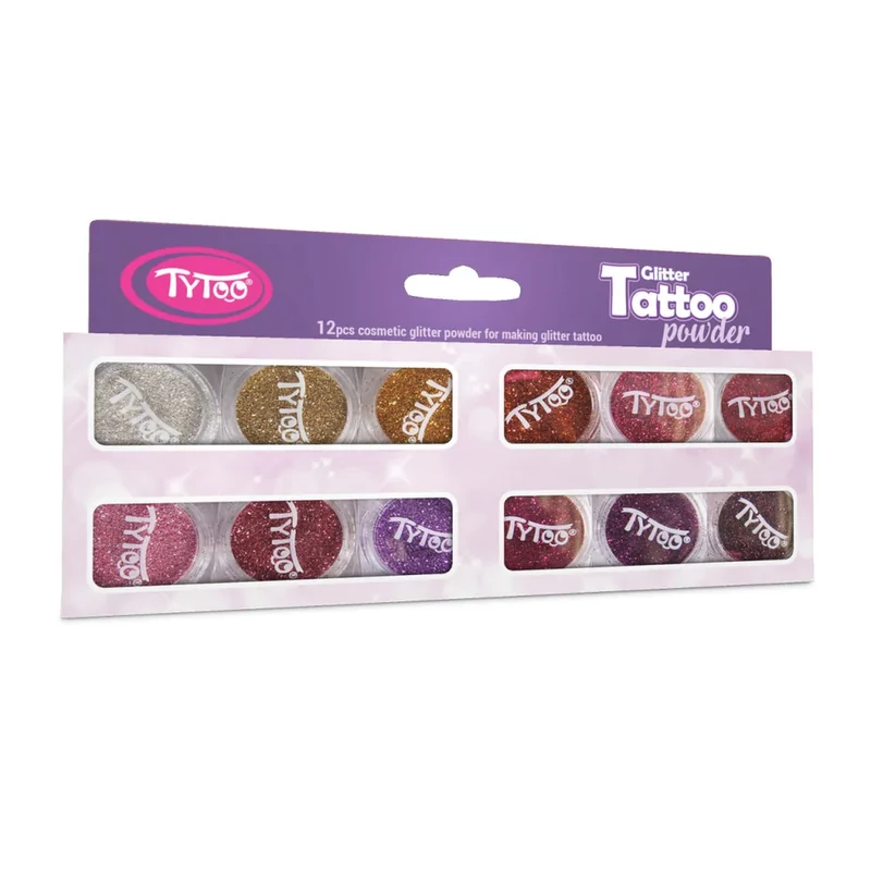Tytoo csillámpor 2,5 ml Legszebb meleg színek szett (12 szín)