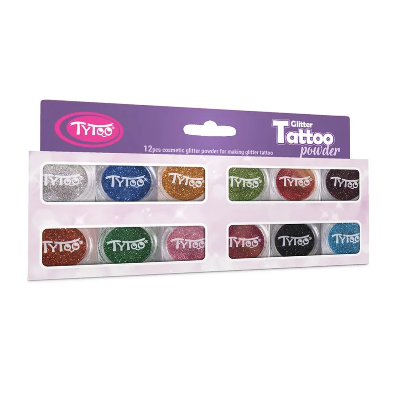 Tytoo csillámpor 2,5 ml Legszebb színek szett (12 szín)