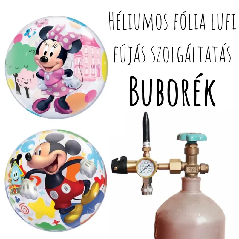Buborék vagy egyedi méretű fólia lufi fújása héliummal-szolgáltatás