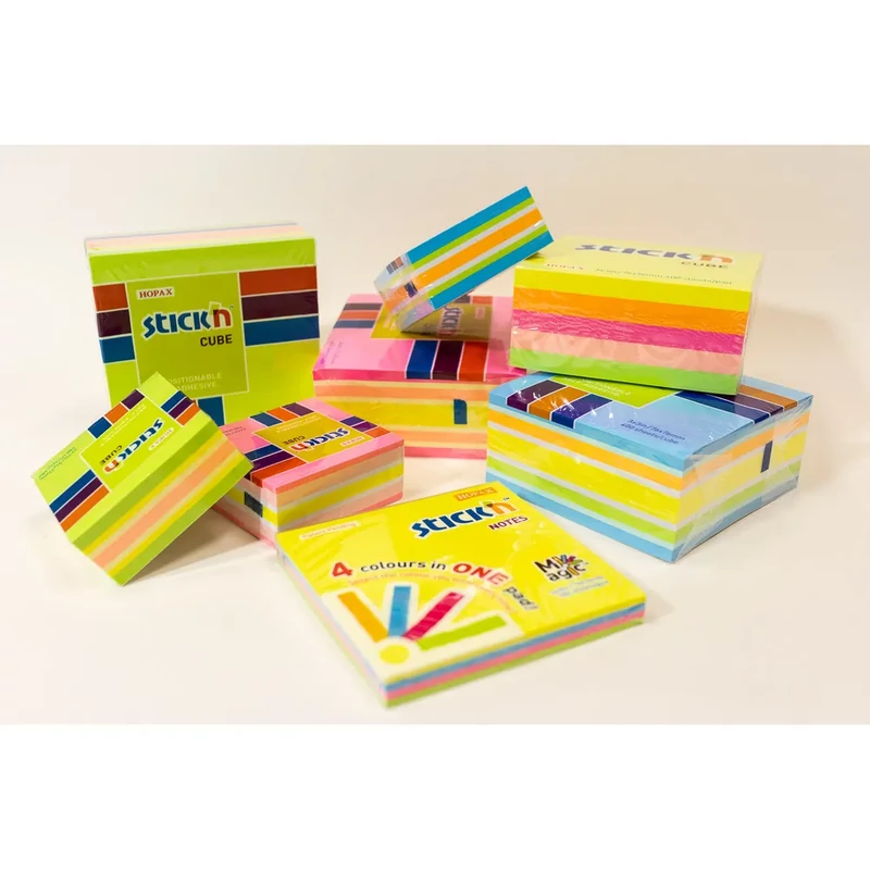 Öntapadó jegyzettömb mix STICK’N 51x51mm 250 lap neon rózsaszín