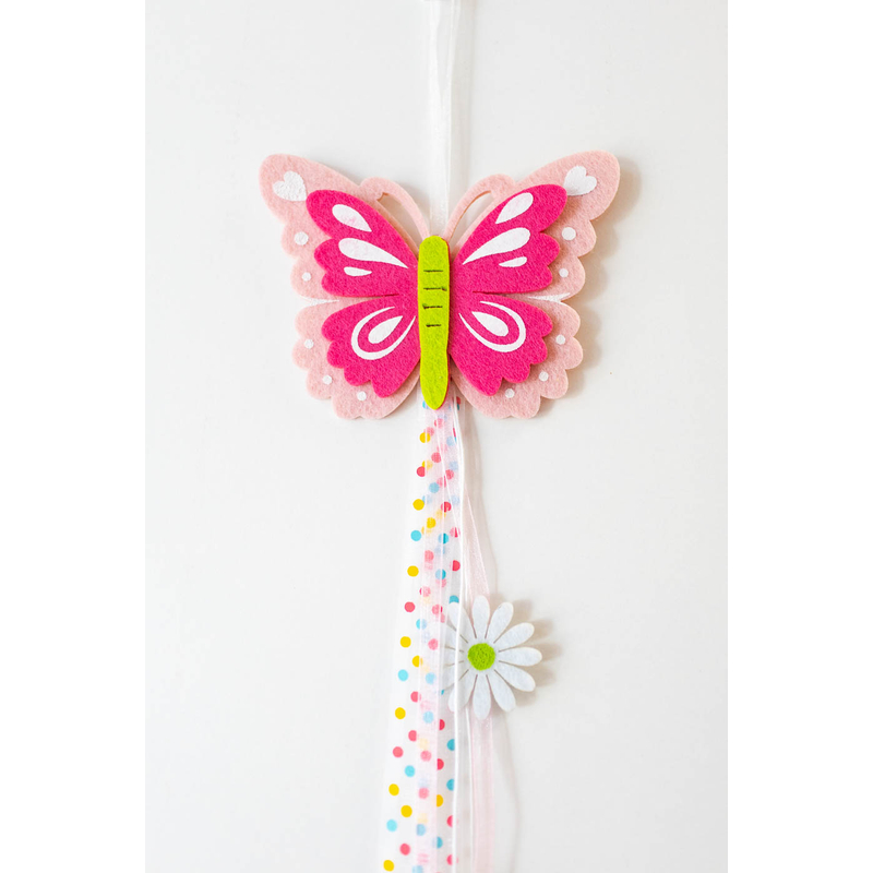 Filc pillangó dekor rózsaszínű SFT795283