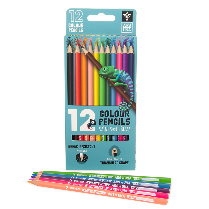Ars Una színes ceruza készlet 12 db háromszögletű