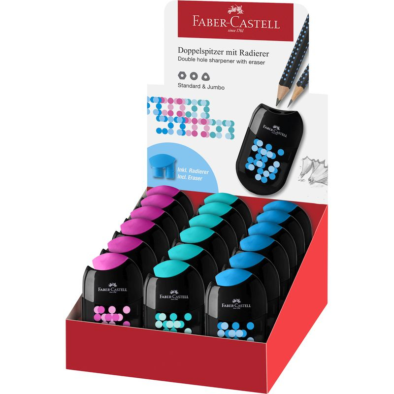 Faber-Castell hegyező dupla tartályos radíros kéttónusú vegyes színben 2022
