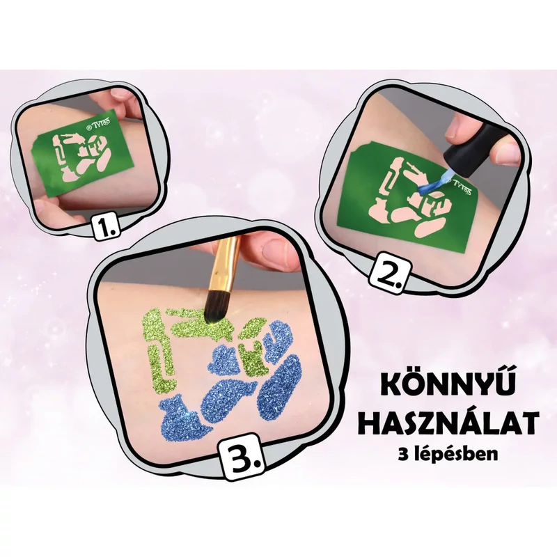 Tytoo járművek csillámtetoválás szett