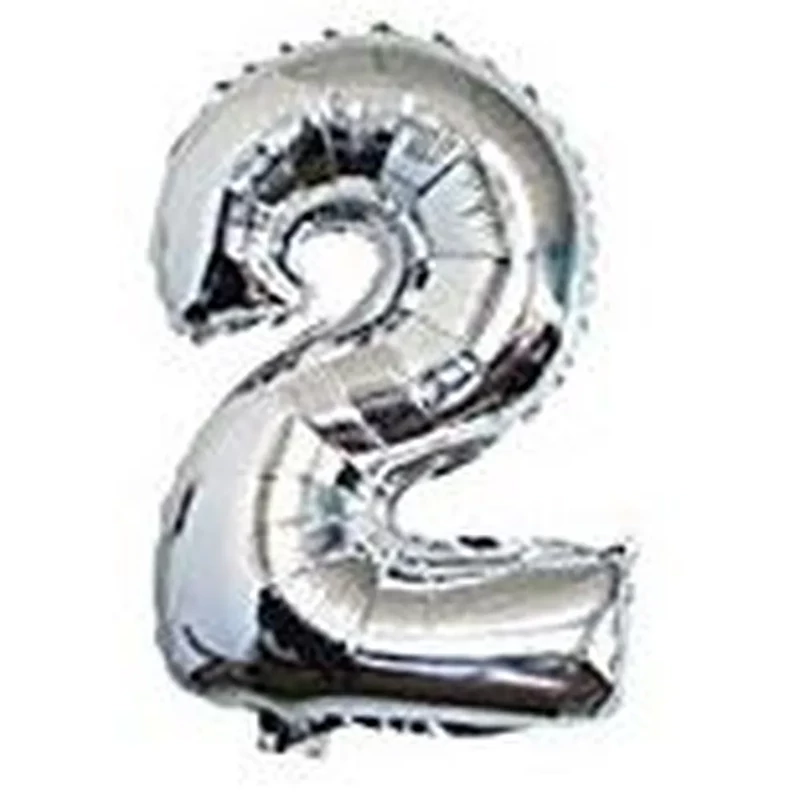 Számos fólia lufi ezüst 86 cm-es