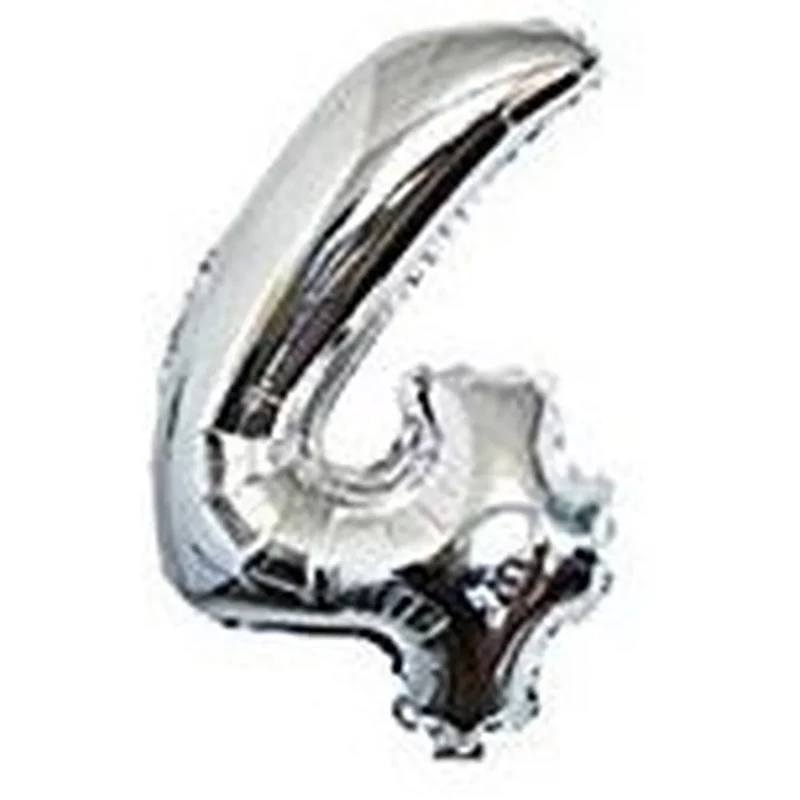 Számos fólia lufi ezüst 86 cm-es