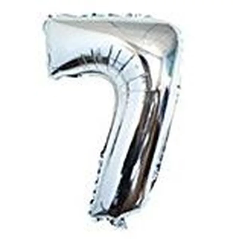 Számos fólia lufi ezüst 86 cm-es